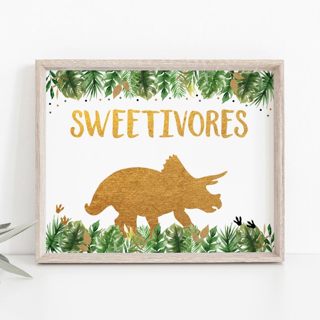 Dinosaur Sweetivores Birthday Sweets Sign (Creator Uploaded)