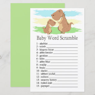 Dinosaur T-rex Baby word scramble game