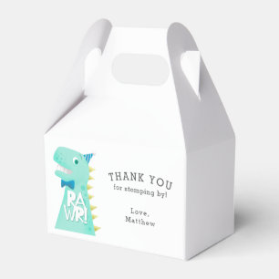 Dinosaur T Rex Birthday Thank You Favor Box