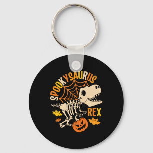 Dinosaur T Rex Boo Halloween Costume Funny Pumpkin Keychain