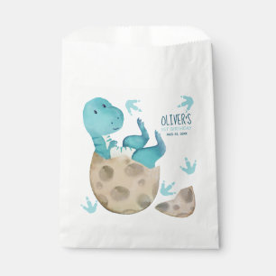 Dinosaur T-Rex Boy 1st Birthday Party Favour Bag