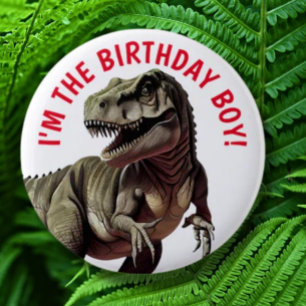 Dinosaur T Rex BOY 2 Inch Round Button