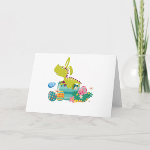 Dinosaur T-Rex Bunny Easter Egg Funny Gifts Holiday Card