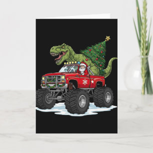 Dinosaur T Rex Christmas Santa Boys Men Girls Xmas Card
