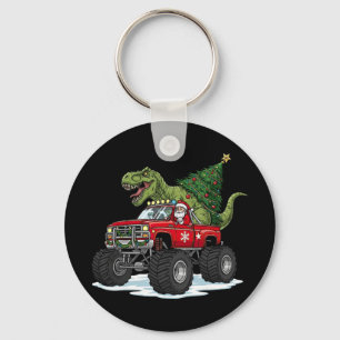 Dinosaur T Rex Christmas Santa Boys Men Girls Xmas Keychain