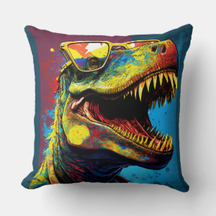 Dinosaur T Rex Cool Throw Pillow