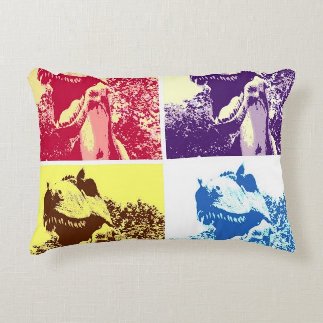 Dinosaur T-Rex Decorative Pillow (Front)