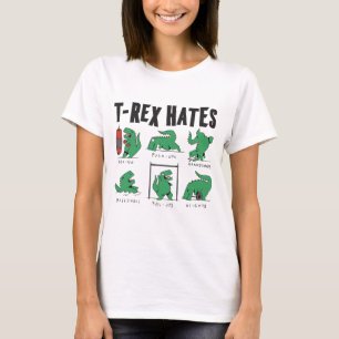  dinosaur T-rex gym hater t-shirt design