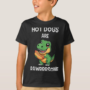 Dinosaur T Rex Hot Dog Shirt Funny Hot Dogs Are Ra