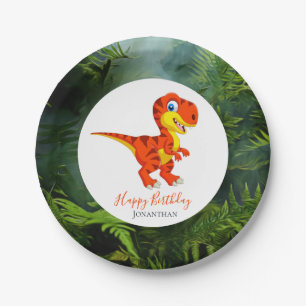 Dinosaur T Rex Jungle Party   Paper Plate