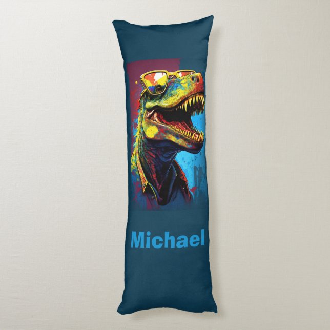 Dinosaur T Rex Jurassic Body Pillow (Back (Vertical))