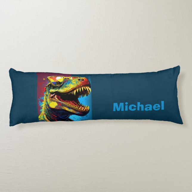Dinosaur T Rex Jurassic Cool Body Pillow (Back)