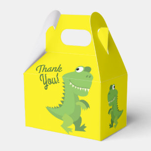 Dinosaur T-rex Kids 1st Birthday Dino Party Favor Box