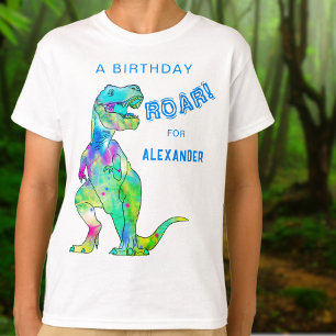 Dinosaur T-Rex Personalized Boys Birthday Party T-Shirt