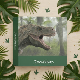 Dinosaur T-Rex Personalized tyrannosaurus Binder
