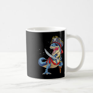 Dinosaur T Rex Pirate Jolly Roger Halloween Funny  Coffee Mug