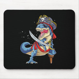 Dinosaur T Rex Pirate Jolly Roger Halloween Funny  Mouse Pad