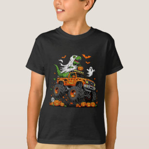 Dinosaur T-rex Riding Monster Truck Halloween Men  T-Shirt