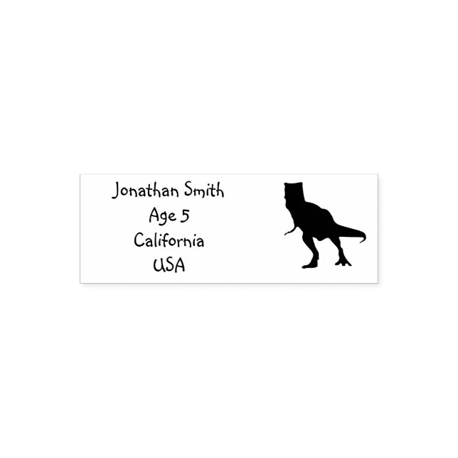 Dinosaur T-rex silhouette for kids Self-inking Stamp (Design)