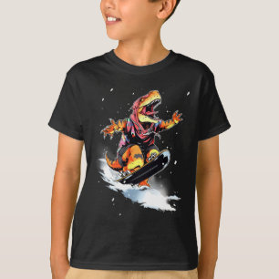 Dinosaur T-rex Snowboard Snowboard Snowboarder Win T-Shirt