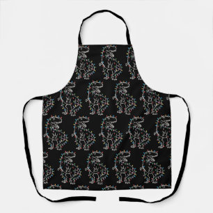 Dinosaur T-rex Tree Christmas Xmas Pet Dino Trex  Apron
