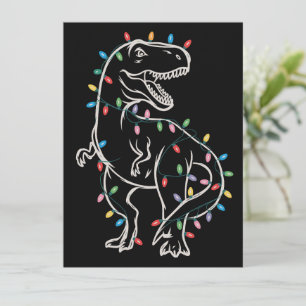 Dinosaur T-rex Tree Christmas Xmas Pet Dino Trex  Holiday Card