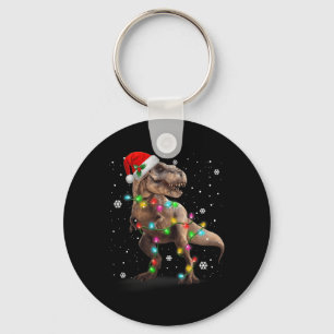 Dinosaur T-rex Tree Christmas Xmas Pet Dino Trex Keychain