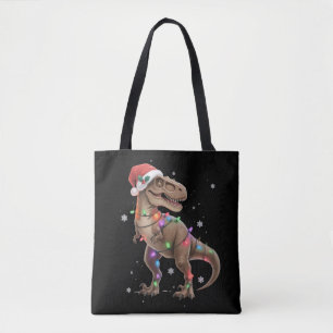 Dinosaur T-rex Tree Christmas Xmas Pet Dino Trex Tote Bag