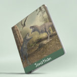 Dinosaur T-Rex Tyrannosaurus Battle Name Monogram Binder<br><div class="desc">This design may be personalized in the area provided by changing the photo and/or text. Or it can be customized by clicking Personalize this Template and then choosing the click to customize further option and delete or change the colour of the background, add text, change the text colour or style,...</div>
