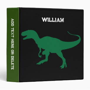 Dinosaur T-Rex Tyrannosaurus Personalized Binder