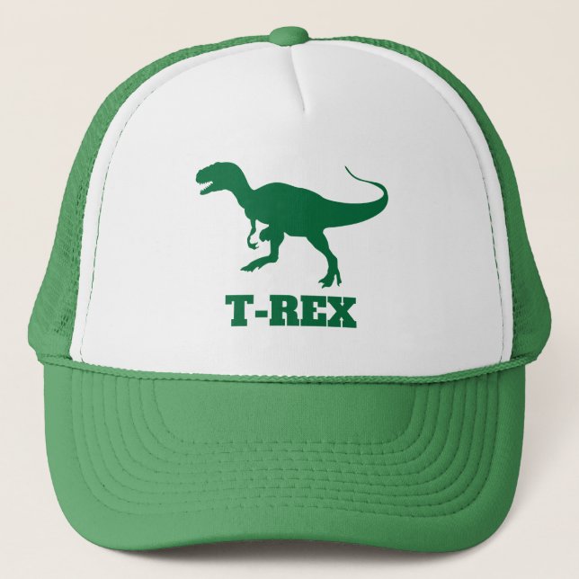 Dinosaur T-Rex Tyrannosaurus Personalized Trucker Hat (Front)