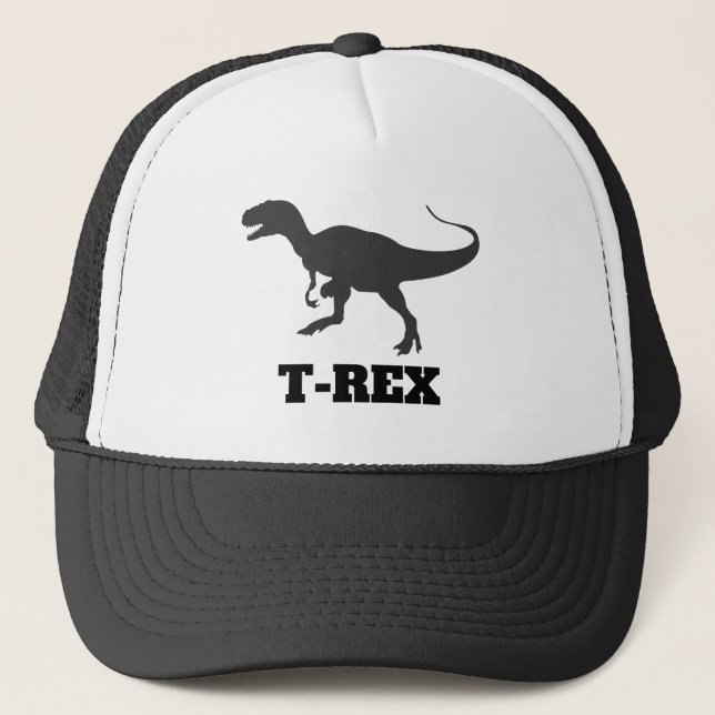 Dinosaur T-Rex Tyrannosaurus Personalized Trucker Hat (Front)