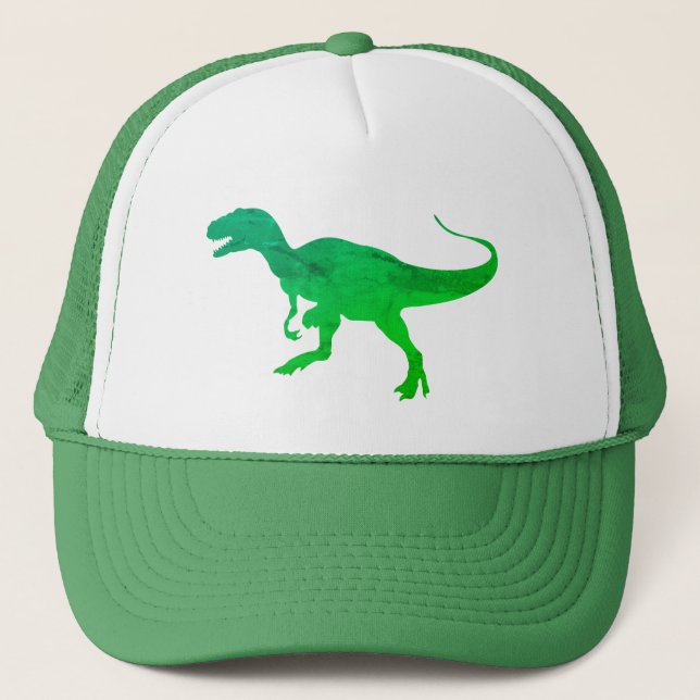 Dinosaur T-Rex Tyrannosaurus Personalized Trucker Hat (Front)