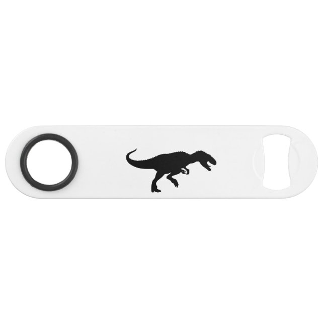 Dinosaur T-Rex Tyrannosaurus Rex Black Silhouette Bar Key (Front (Horizontal))