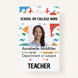 Dinosaur Teacher Professor Badge