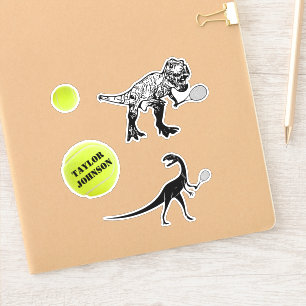 Dinosaur Tennis Sticker Set