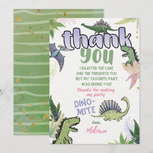 Dinosaur Thank You Card