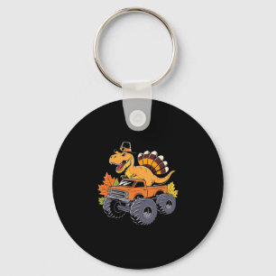 Dinosaur Thanksgiving Boys Kids Dino T Rex Monster Keychain