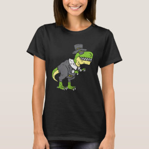 Dinosaur Thanksgiving Boys Turkey Saurus Rex Pilgr T-Shirt