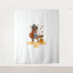 Dinosaur Thanksgiving Boys Turkey Saurus T rex Kid Tapestry