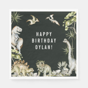 Dinosaur Theme Birthday Party Napkins