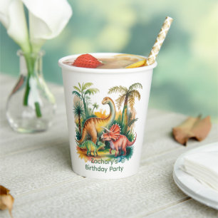 Dinosaur Theme Boy Birthday Party Paper Cups