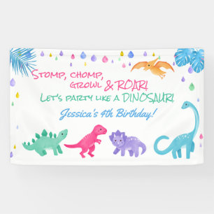 Dinosaur Thème de fête bannière