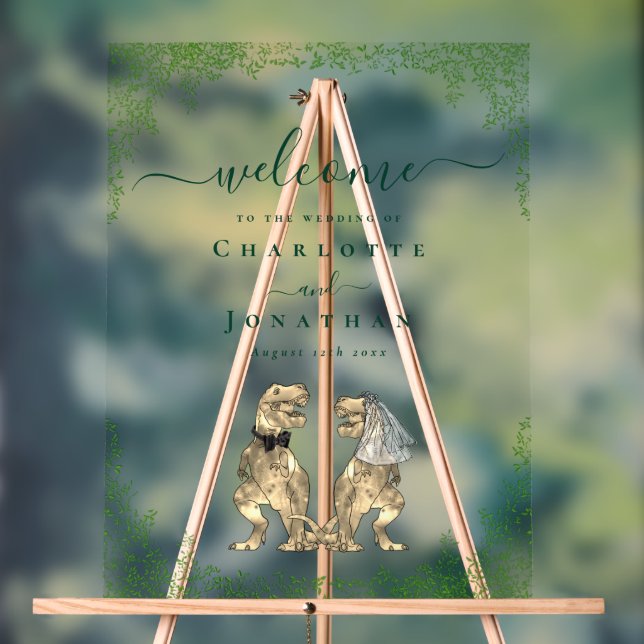 Dinosaur thème Mariage Bienvenue (Neutre)