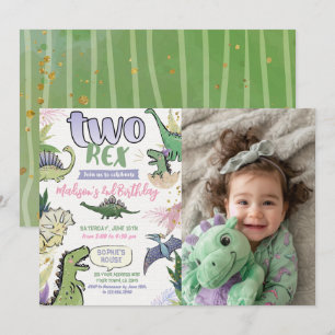 Dinosaur theme party invitation