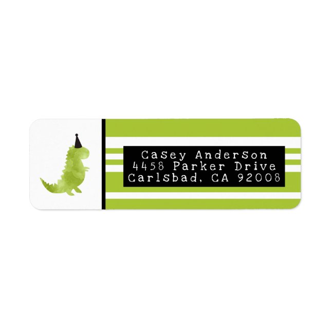 Dinosaur Theme Stomp and Chomp Green Dino Birthday (Front)