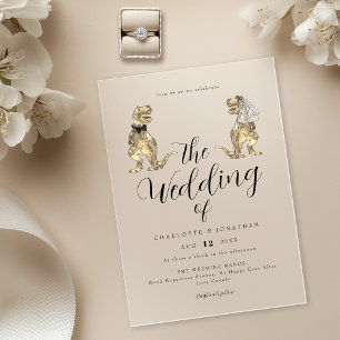 Dinosaur theme Wedding Acrylic Invitations