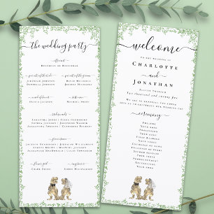 Dinosaur Theme Wedding Ceremony Program