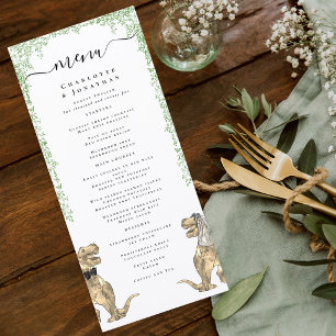 Dinosaur Theme Wedding Menu