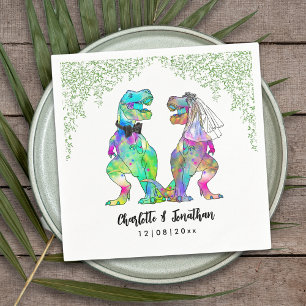 Dinosaur Theme Wedding Napkin